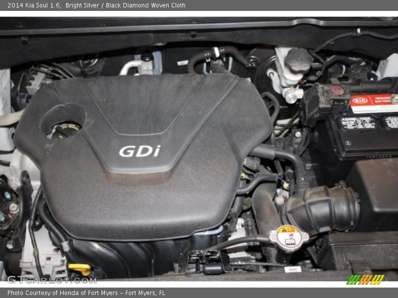 Bright Silver / Black Diamond Woven Cloth 2014 Kia Soul 1.6