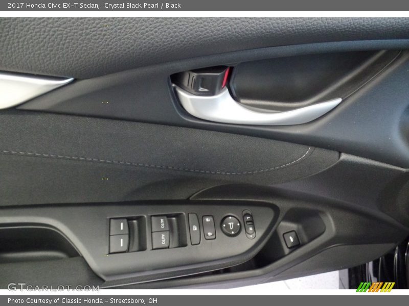 Crystal Black Pearl / Black 2017 Honda Civic EX-T Sedan