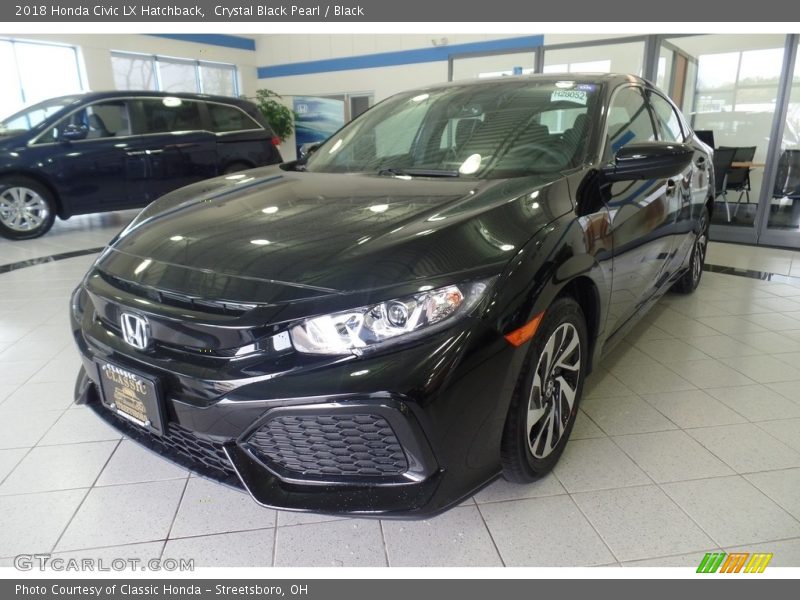 Crystal Black Pearl / Black 2018 Honda Civic LX Hatchback