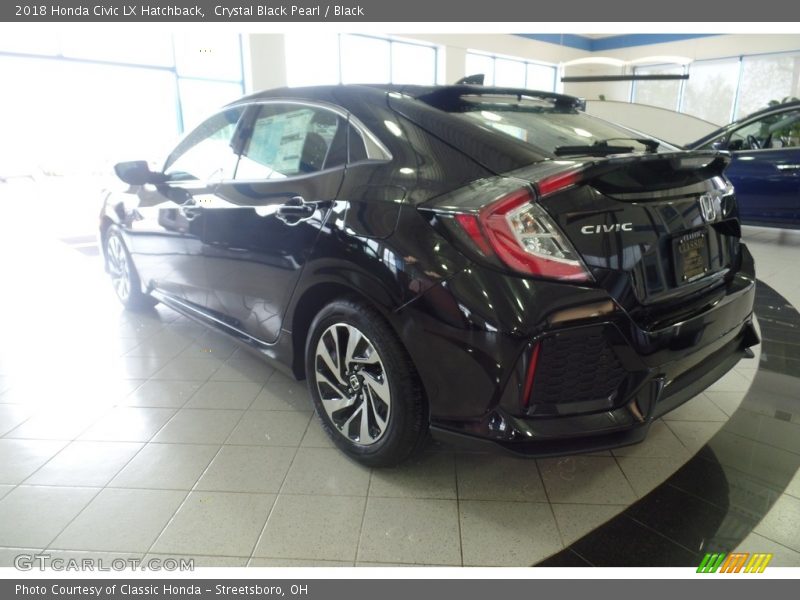 Crystal Black Pearl / Black 2018 Honda Civic LX Hatchback