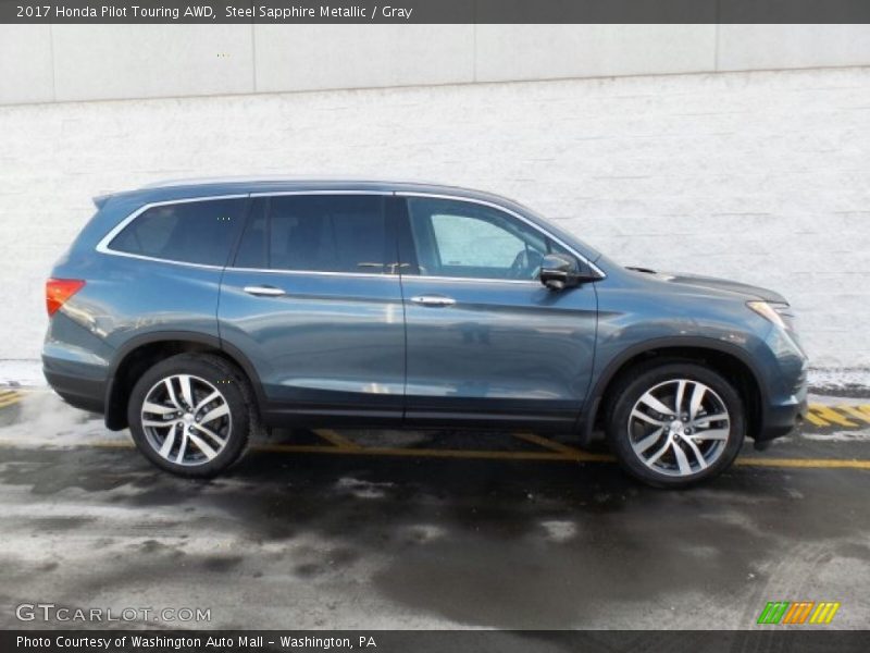 Steel Sapphire Metallic / Gray 2017 Honda Pilot Touring AWD