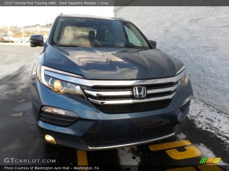 Steel Sapphire Metallic / Gray 2017 Honda Pilot Touring AWD
