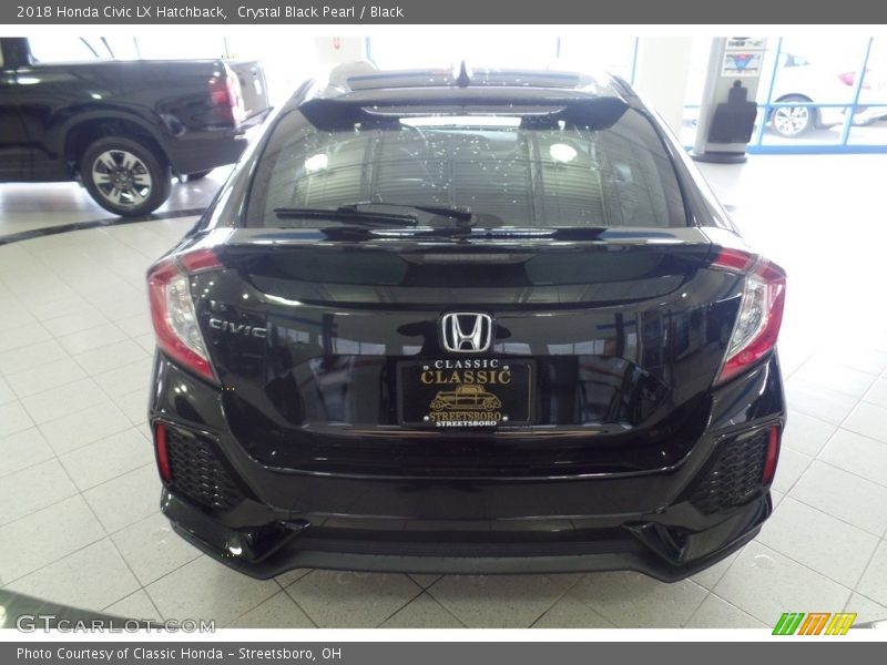 Crystal Black Pearl / Black 2018 Honda Civic LX Hatchback