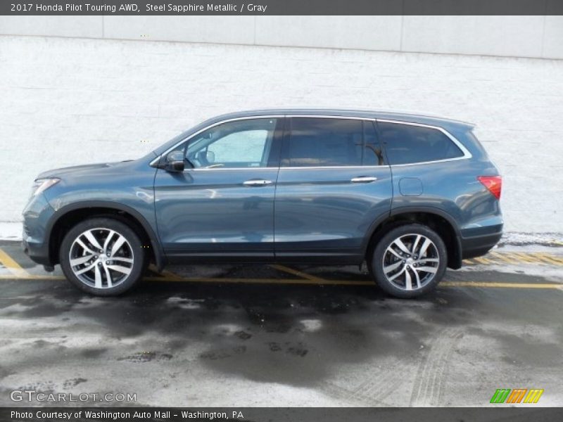 Steel Sapphire Metallic / Gray 2017 Honda Pilot Touring AWD