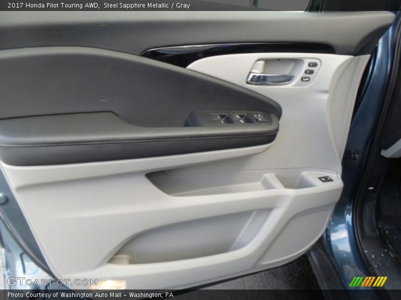 Steel Sapphire Metallic / Gray 2017 Honda Pilot Touring AWD