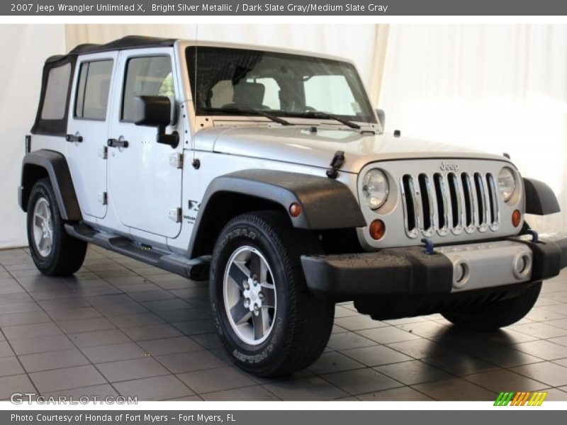 Bright Silver Metallic / Dark Slate Gray/Medium Slate Gray 2007 Jeep Wrangler Unlimited X