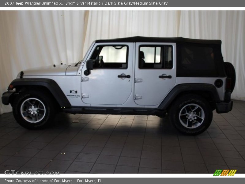 Bright Silver Metallic / Dark Slate Gray/Medium Slate Gray 2007 Jeep Wrangler Unlimited X