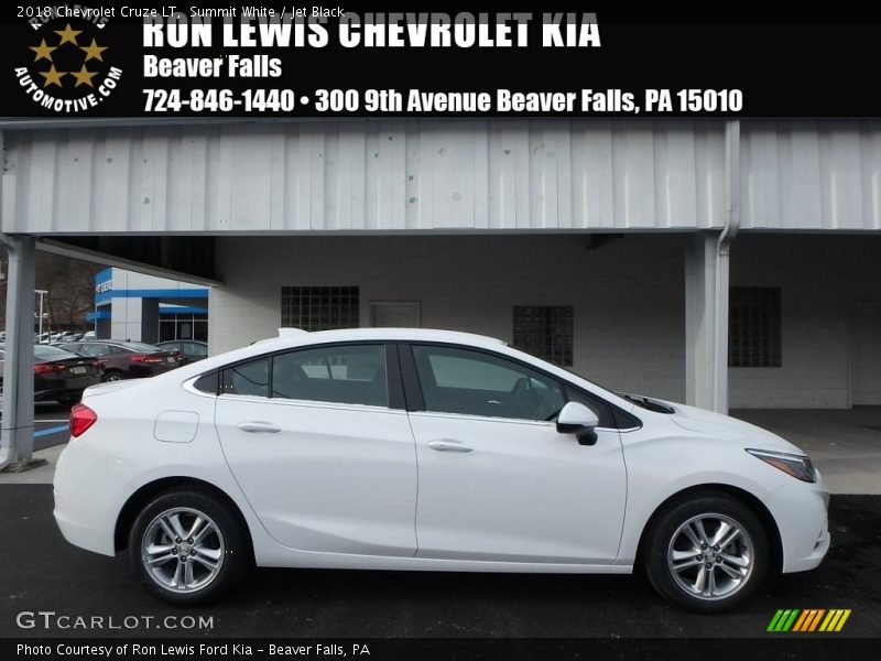 Summit White / Jet Black 2018 Chevrolet Cruze LT