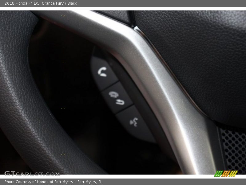 Orange Fury / Black 2018 Honda Fit LX