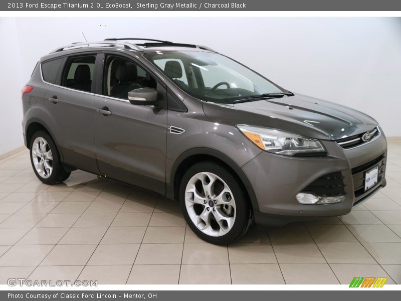 Sterling Gray Metallic / Charcoal Black 2013 Ford Escape Titanium 2.0L EcoBoost