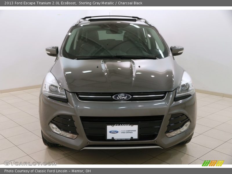Sterling Gray Metallic / Charcoal Black 2013 Ford Escape Titanium 2.0L EcoBoost