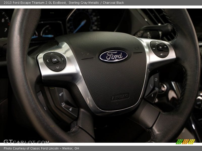 Sterling Gray Metallic / Charcoal Black 2013 Ford Escape Titanium 2.0L EcoBoost