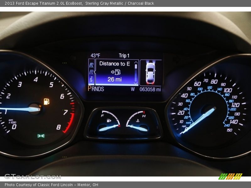 Sterling Gray Metallic / Charcoal Black 2013 Ford Escape Titanium 2.0L EcoBoost