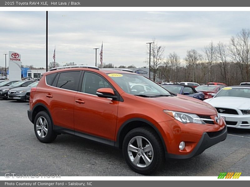Hot Lava / Black 2015 Toyota RAV4 XLE