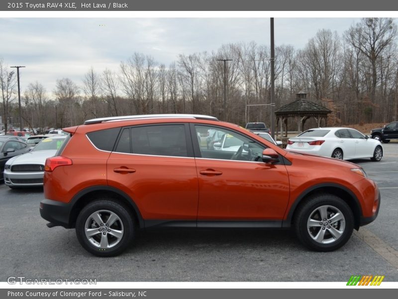 Hot Lava / Black 2015 Toyota RAV4 XLE