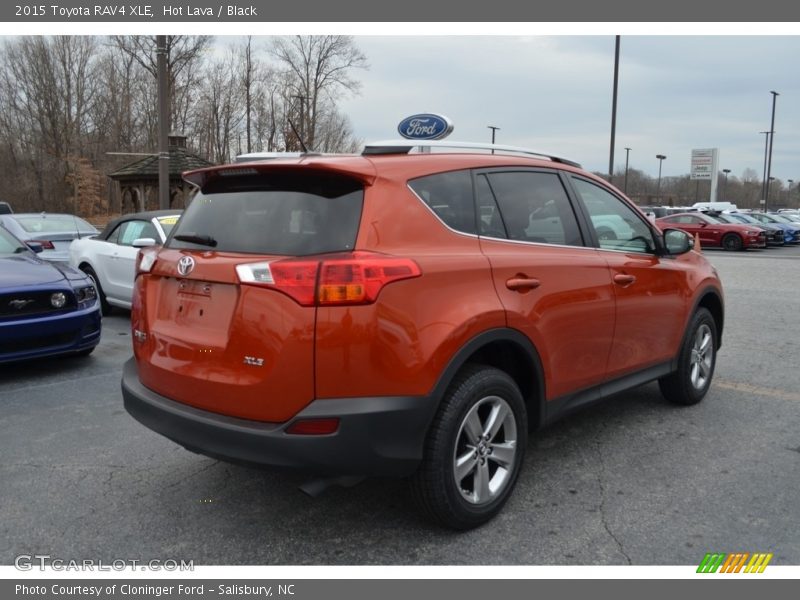 Hot Lava / Black 2015 Toyota RAV4 XLE