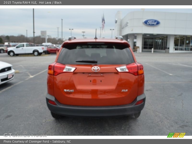 Hot Lava / Black 2015 Toyota RAV4 XLE