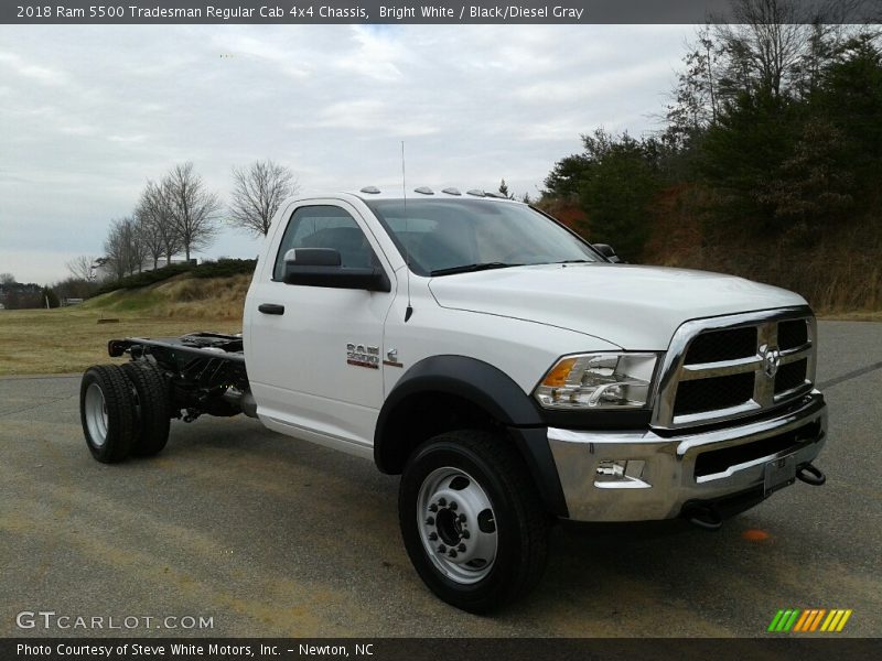 Bright White / Black/Diesel Gray 2018 Ram 5500 Tradesman Regular Cab 4x4 Chassis