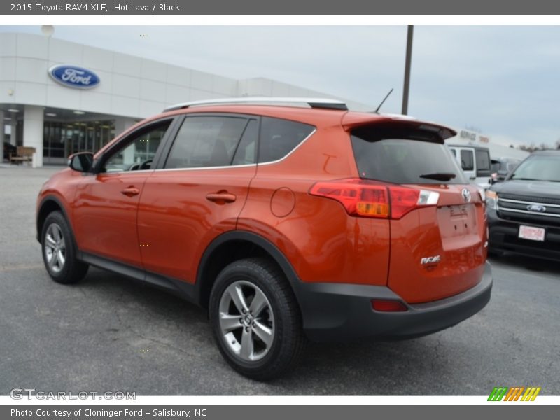 Hot Lava / Black 2015 Toyota RAV4 XLE