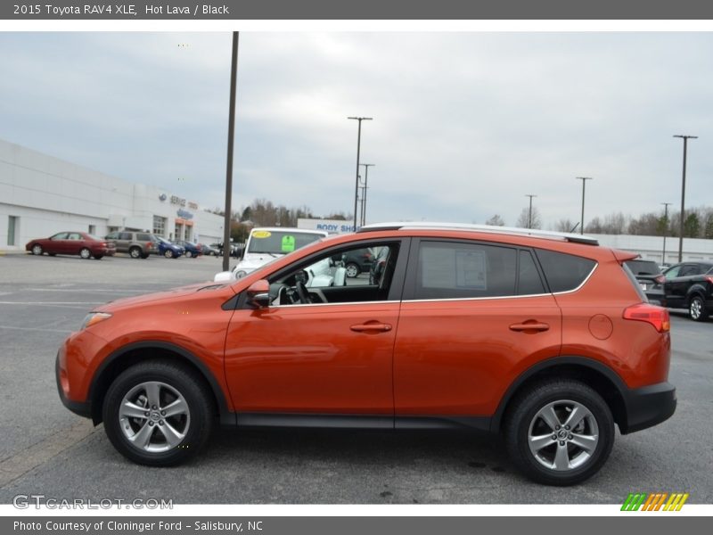 Hot Lava / Black 2015 Toyota RAV4 XLE