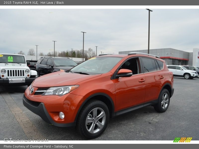 Hot Lava / Black 2015 Toyota RAV4 XLE