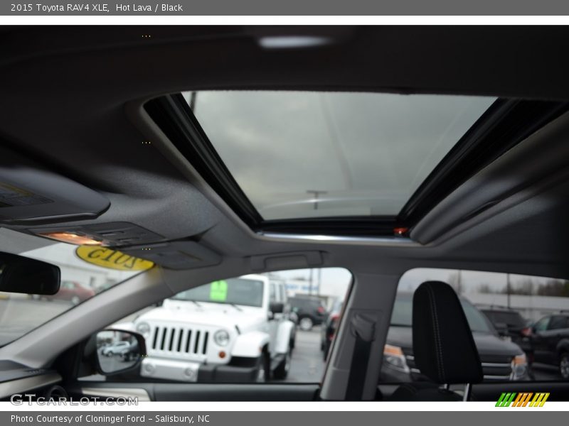 Hot Lava / Black 2015 Toyota RAV4 XLE
