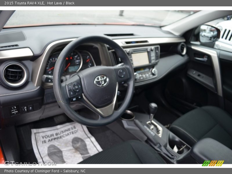 Hot Lava / Black 2015 Toyota RAV4 XLE