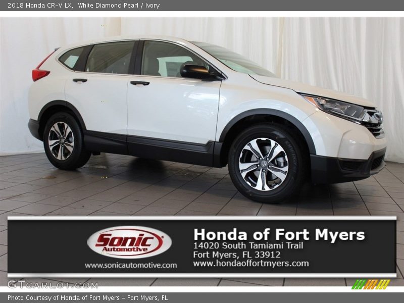 White Diamond Pearl / Ivory 2018 Honda CR-V LX