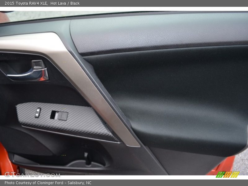 Hot Lava / Black 2015 Toyota RAV4 XLE