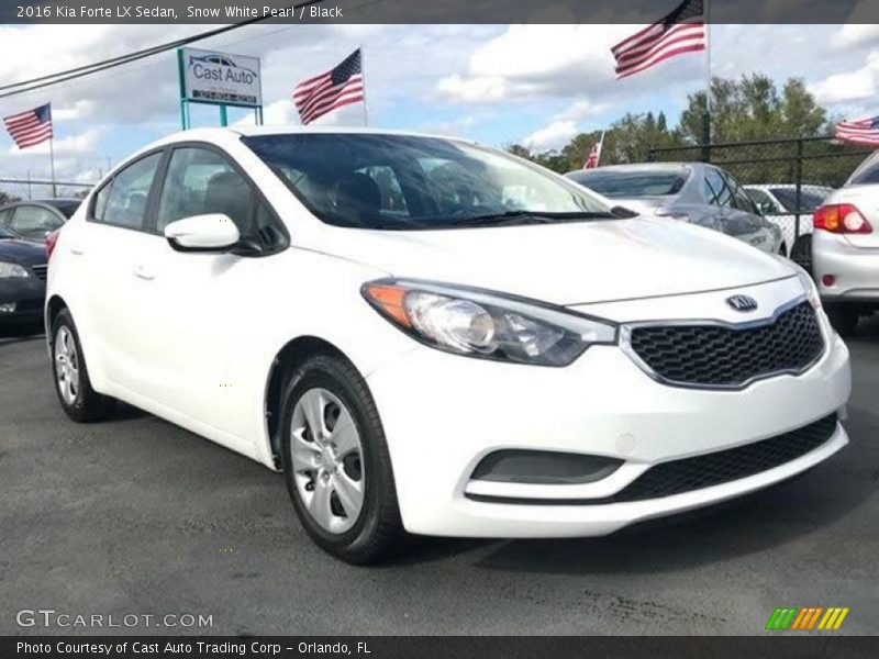 Snow White Pearl / Black 2016 Kia Forte LX Sedan