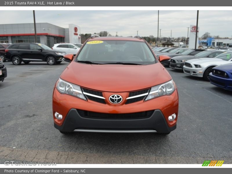 Hot Lava / Black 2015 Toyota RAV4 XLE