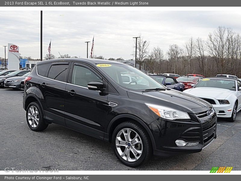 Tuxedo Black Metallic / Medium Light Stone 2013 Ford Escape SEL 1.6L EcoBoost