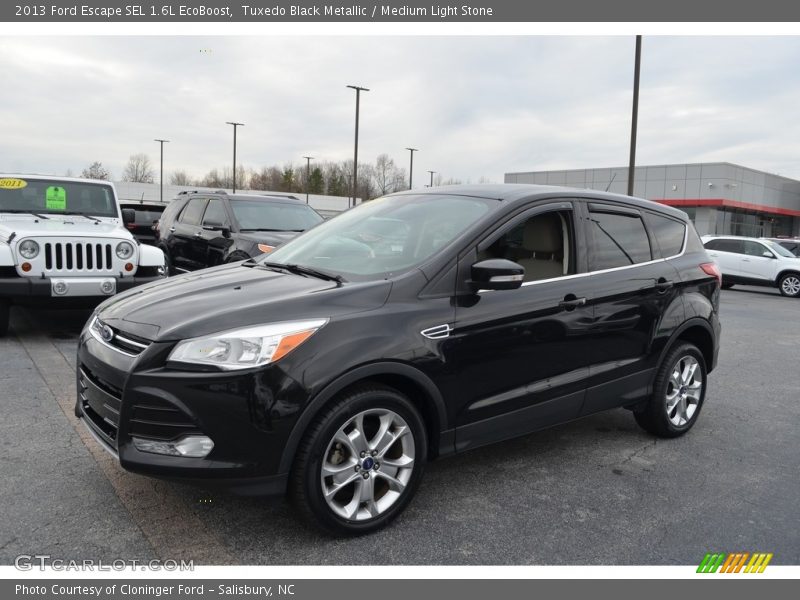 Tuxedo Black Metallic / Medium Light Stone 2013 Ford Escape SEL 1.6L EcoBoost
