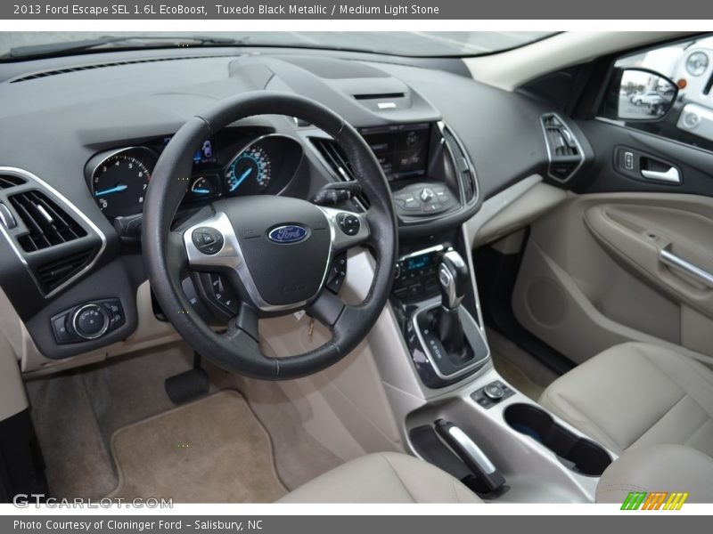 Tuxedo Black Metallic / Medium Light Stone 2013 Ford Escape SEL 1.6L EcoBoost