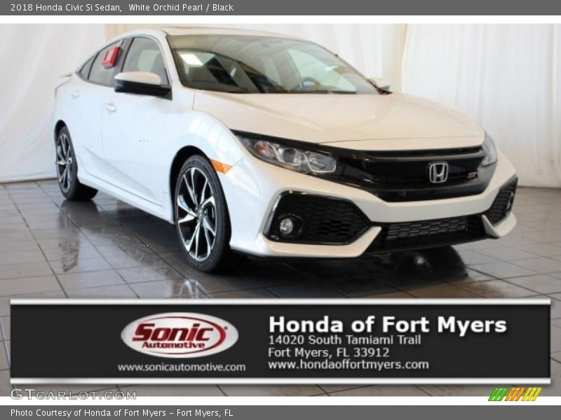 White Orchid Pearl / Black 2018 Honda Civic Si Sedan