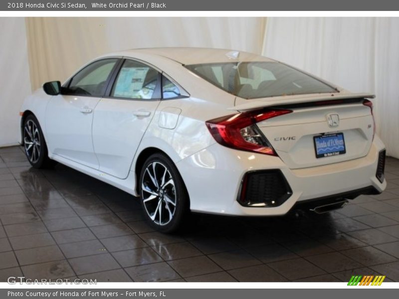 White Orchid Pearl / Black 2018 Honda Civic Si Sedan