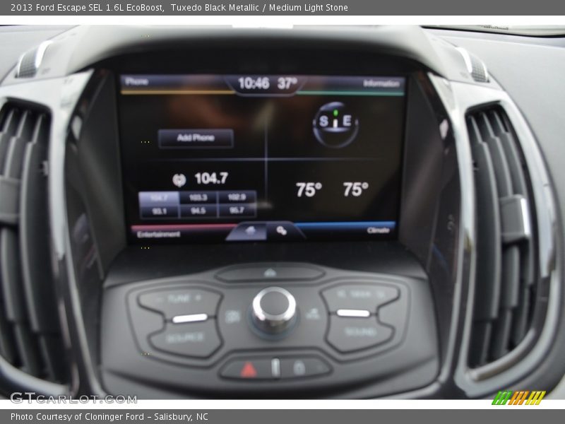 Tuxedo Black Metallic / Medium Light Stone 2013 Ford Escape SEL 1.6L EcoBoost