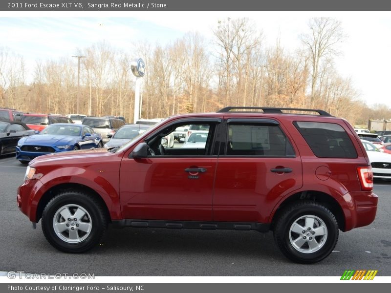 Sangria Red Metallic / Stone 2011 Ford Escape XLT V6