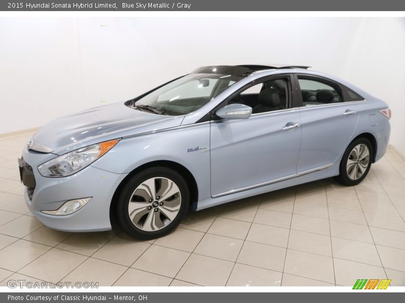 Blue Sky Metallic / Gray 2015 Hyundai Sonata Hybrid Limited