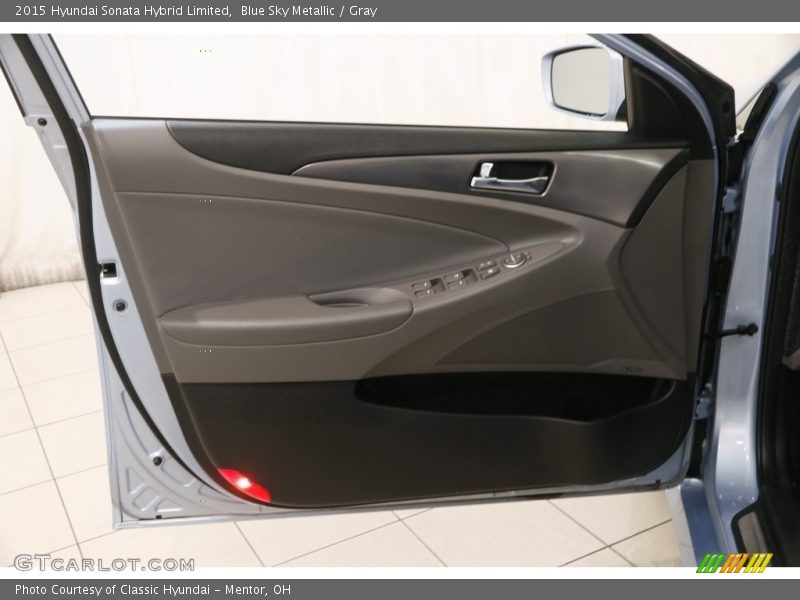 Blue Sky Metallic / Gray 2015 Hyundai Sonata Hybrid Limited