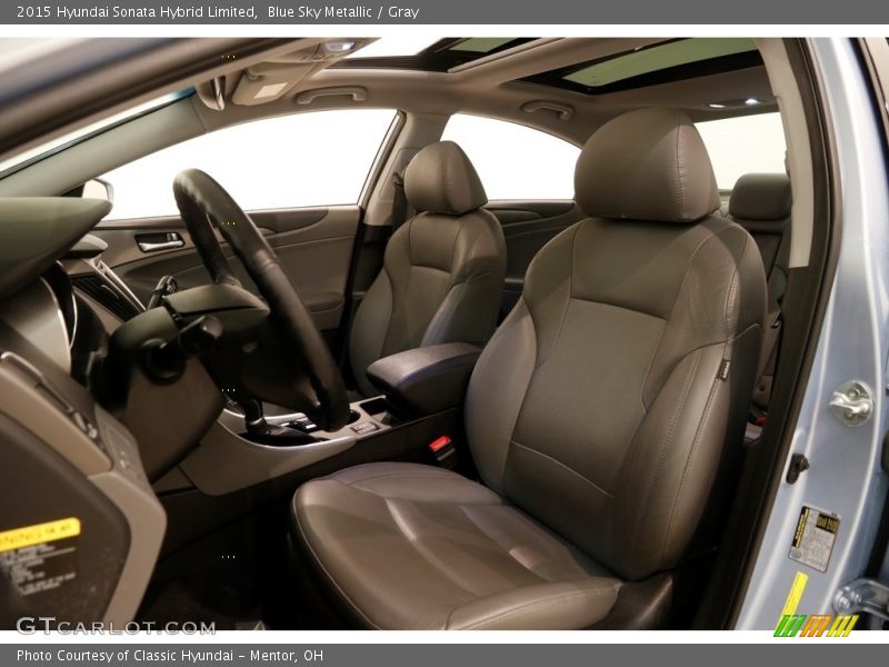 Blue Sky Metallic / Gray 2015 Hyundai Sonata Hybrid Limited