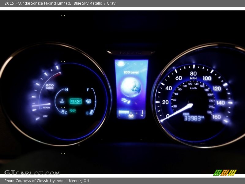 Blue Sky Metallic / Gray 2015 Hyundai Sonata Hybrid Limited