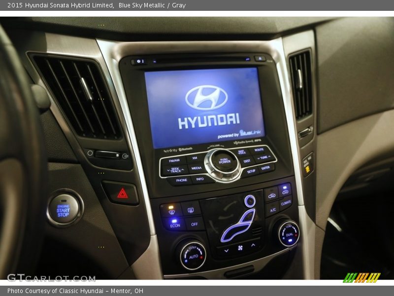 Blue Sky Metallic / Gray 2015 Hyundai Sonata Hybrid Limited