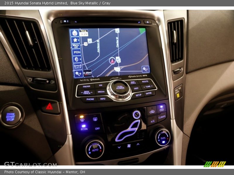 Blue Sky Metallic / Gray 2015 Hyundai Sonata Hybrid Limited