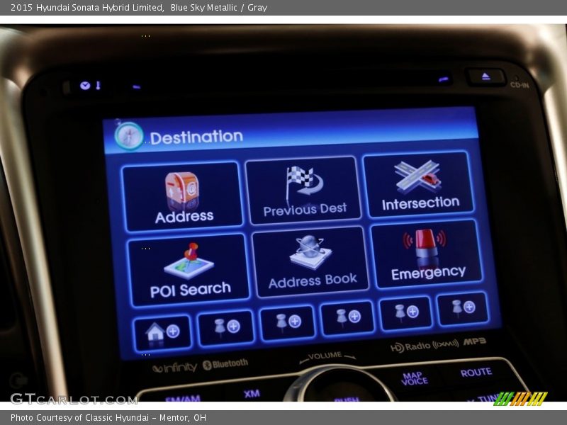 Blue Sky Metallic / Gray 2015 Hyundai Sonata Hybrid Limited