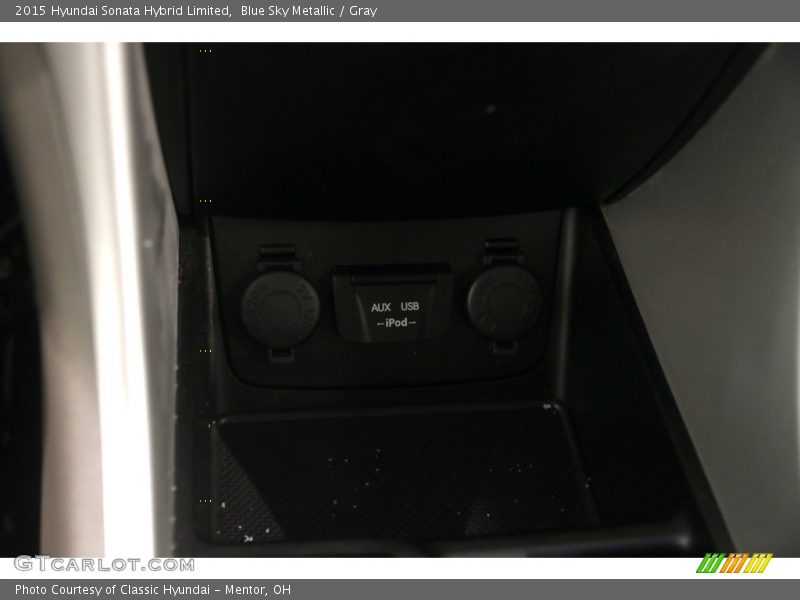 Blue Sky Metallic / Gray 2015 Hyundai Sonata Hybrid Limited