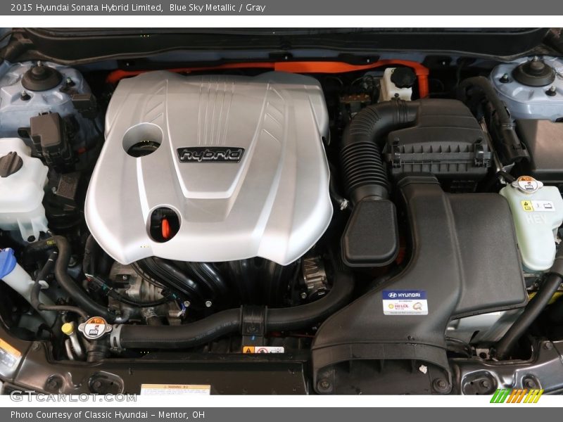 Blue Sky Metallic / Gray 2015 Hyundai Sonata Hybrid Limited