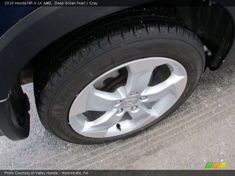 Deep Ocean Pearl / Gray 2016 Honda HR-V LX AWD