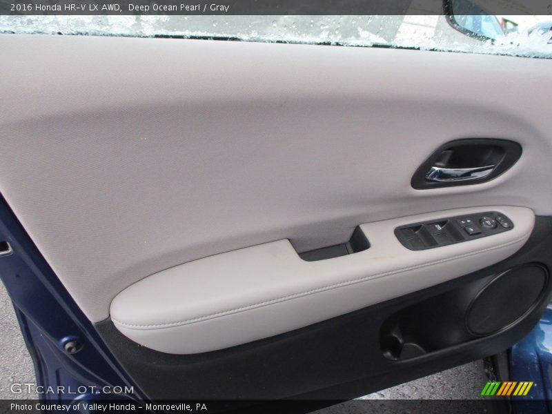 Deep Ocean Pearl / Gray 2016 Honda HR-V LX AWD