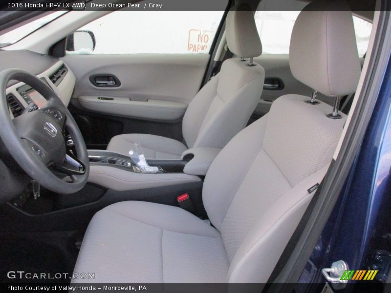 Deep Ocean Pearl / Gray 2016 Honda HR-V LX AWD